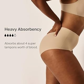 KNIX Super Leakproof High Rise Period Underwear for Women, Machine Washable, Reusable, Warm Sand, XX-Large (1 Pack)