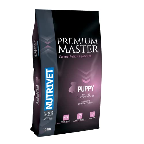 NUTRIVET – Premium Master Valp – Valpkroketter med normal aktivitet – kyckling och ris – 15 kg