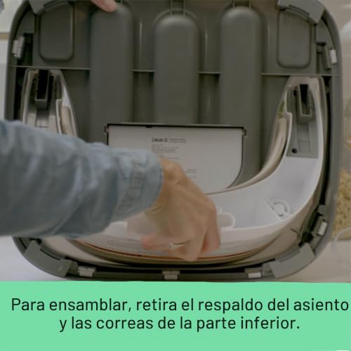 Miniatura 4 de Ingenuity, Alzador De Asiento Y Silla Elevadora 2en1 Para Bebés Y Niños, Arnés De Seguridad, Bandeja Extraíble, Sin Bpa, Trona Viaje Portátil Y Fácil De Limpiar, A Partir De 6 Meses, Beige