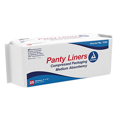 Image of Dynarex Unisex Incontinent Pad Pant Liner 4 X 11 Inch 1335, 250 Ct