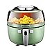 DHZYY Air Fryer 6.5 Quart, 1350 watów ze stali nierdzewnej gorącego powietrza frytownicy,PROWADZONY Cyfrowy ekran dotykowy, Kwadratowy Kierunek Nonstick/Bake/Trzymać ciepłe, zielone