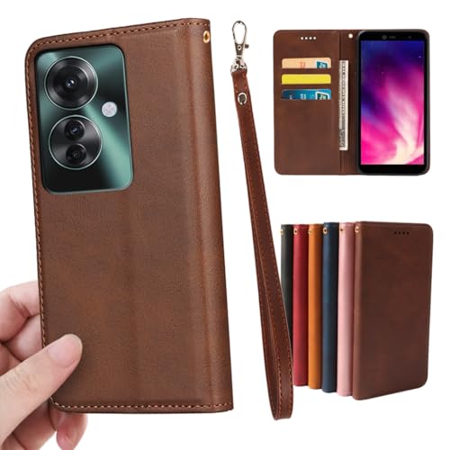 GOKIGIOD �K�p OPPO Reno11 A A401OP �P�[�X �蒠�^ PU���U�[ �X�g���b�v ���� �J�[�h���[ �X�^���h�@�\ �ϏՌ� �I�b�| ���m11A SIM�t���[ ���C���o�C�� �y�V���o�C�� �X�}�z�P�[�X �蒠 opporeno11a ca