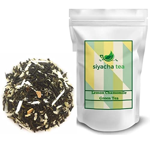 Image of Siyacha Tea Lemon Chamomile Green Tea, 500 Grams, For Stress Relief and Good Sleep, Loose Leaves, Healthy Relaxing Bed time Beverage, Makes 250 Cups (approx)