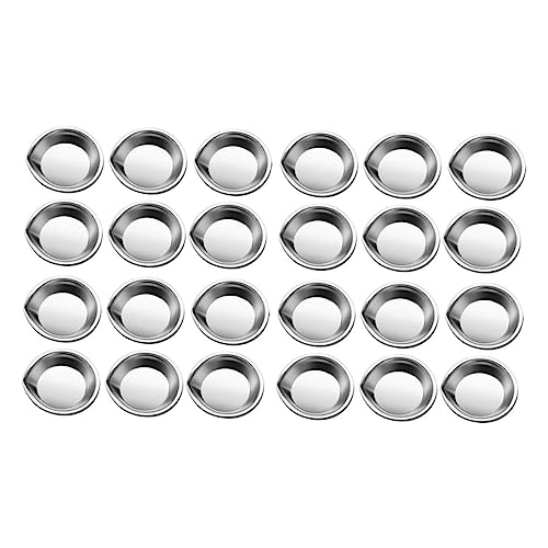 WOFASHPURET 30pcs Stainless Steel Painting Trays for Color Mixing Lightweight Easy to Clean Art Drawing Pallets for Watercolor Pigment Projects Convenient Design for Artists