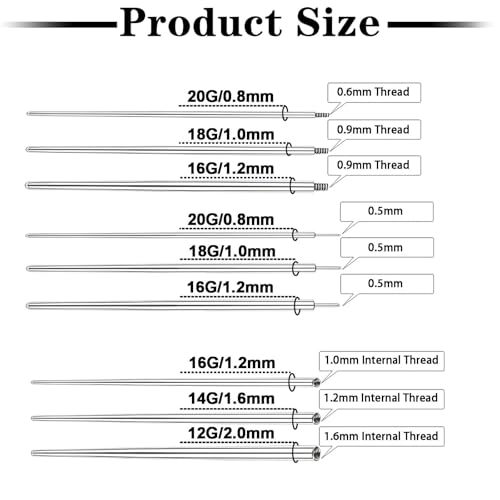 Piercing Taper Ball Grabber Tool for Changing Jewelry - 14G 16G 18G 20G Piercing Taper Flat Back Earring Applicator Tool Threadless Insertion Pin Body Jewelry Stretching Kit for Ear/Nose/Navel/Nipple/Lip/Eyebrow/Tongue3