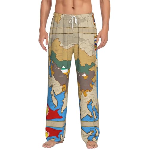 Pantalon de pyjama homme léger imprimé Bhoutan Map02 vêtement nuit
