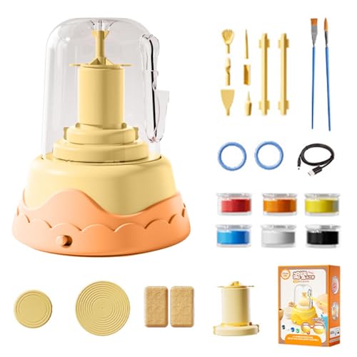 Kit de cerámica genérico, Electric Wheel for Adults, Air-Dry Clay Set for Beginners, Handmade Ceramic Sculpting Tools, Creative Arts and Crafts Supplies for Kids and Hobbyists