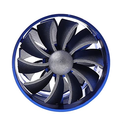 PEVAVFZMMY Doble Supercharger Universal Turbine Turb Air Inger Then Fuel Gas Saver Fan BL/BK Válvula de Mariposa para automóvil