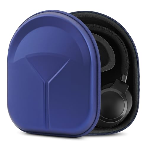 Geekria Shield Headphones Case Compatible with JBL TUNE 760NC, 750NC, 720BT, Live 770NC, Replacement Hard Shell Travel Carrying Bag with Cable Storage (Blue)