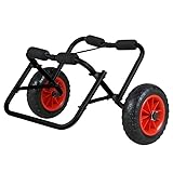 カヤックカート ドーリー ブラックペイント仕様 ノーパンクタイヤ ゴムボート SUP-サップ-ゴムボート- スタンドアップパドルボード 【1ボート55 営業日16時まで