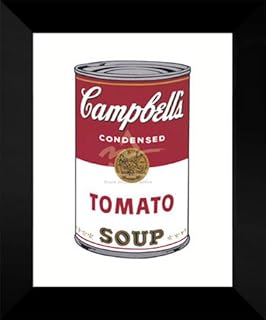 ArtDirect Andy Warhol Framed Pop Art 18x15 Campbell's Soup I (Tomato), 1968"