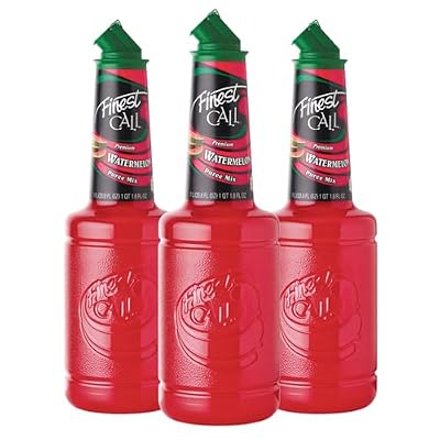 Finest Call Premium Watermelon Fruit Puree Drink Mix, 1 Liter Bottle (33.8 Fl Oz), Pack of 3