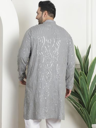 Image of SOJANYA(Since 1958 Cotton Regular Fit Plus Size Ethnic Long Kurta for Navratri & Indian Festivals