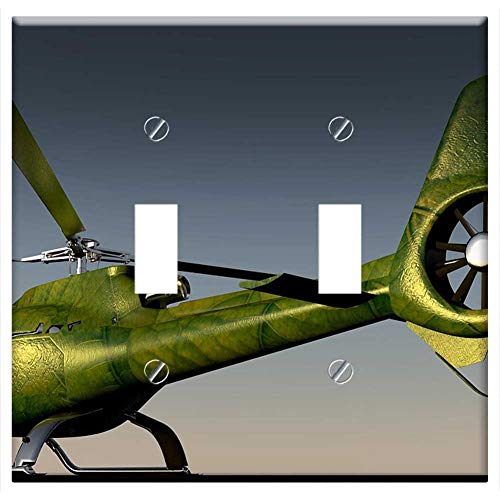 Switch Plate Double Toggle - Helicopter Rotor Rotors Aircraft Cockpit Flight 4