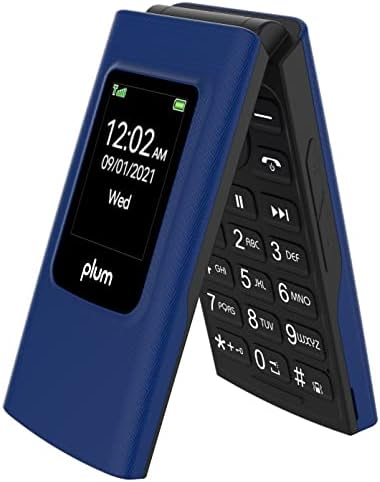 Plum Flipper 4G LTE Unlocked Flip Phone ATT Tmobile Speed Talk 2022 Model - Blue