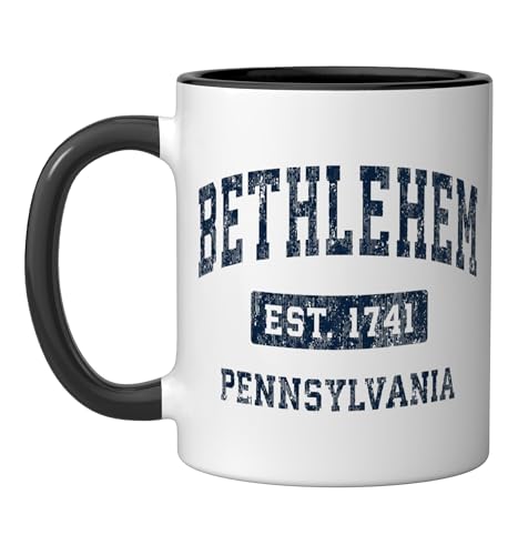 Bethlehem PA Vintage Sports Ceramic Mug 11oz Black/White