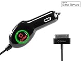 Cellet 5 Watt (1 Amp) Car Charger Compatible for iPhone 4S/4/3GS/3G/2/1 iPad (1,2,3,4th Generation) iPod Touch (1,2,3,4th Generation) Nano (1,2,3,4,5,6th Generation) Shuffle MFI Certified (Black)