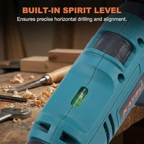 KATSU Tools Electric Impact Drill 500W with 13mm Chuck, Variable Speed and 360° Rotating Handle, for DIY and Home Use, Drilling Wood, Brick, Metal and Concrete (Budget) - Image 6