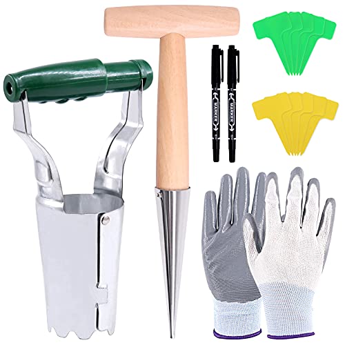Wokape Kit portátil de plantación de Mano para plántulas de jardín, Juego de Herramientas de jardín de Bombillas