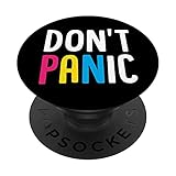 don't panic trendy pansexual pride bandiera arcobaleno estetica popsockets popgrip intercambiabile