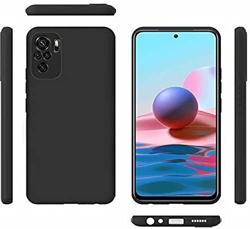 Techforce Black Exclusive Matte Finish Soft Back Case Cover for Mi Redmi Note 10