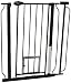 Carlson Extra Tall Walk Through Pet Gate with Small Pet Door, Includes 4-Inch Extension Kit, 4 Pack Pressure Mount Kit and 4 Pack Wall Mount Kit, Black