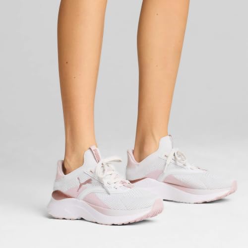 PUMA Women SOFTRIDE MAYVE Wn's Road Running Shoe, Feather Gray-Mauve Mist-Rose Gold, 42 EU