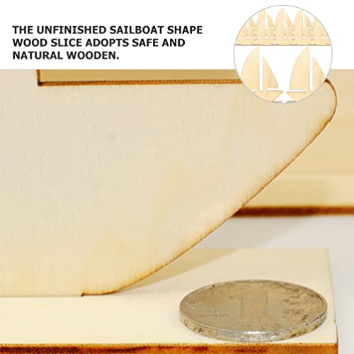 Exceart 10 Pcs Unfinished Wooden Sailboat Models Nautical Wood Cutouts Nautical Ocean Theme Sailboat Decor For Home School Diy Crafts Projects #TOP4