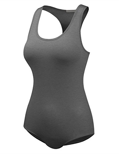 BIADANI Women Soft Basic Cotton Tank Bodysuit