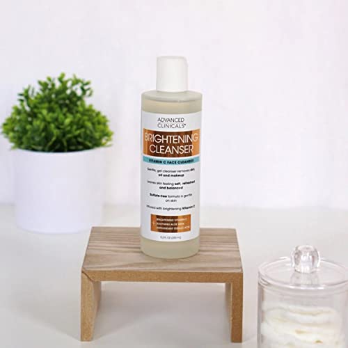 Advanced Clinicals Face Wash Brightening Vitamin C Facial Cleanser – Gentle Blackhead Facial Wash Hydrates Dry Skin, Daily Pore Minimizer For Age Spots, Hyperpigmentation, Acne, & Wrinkles, 8.2 Fl Oz #TOP7