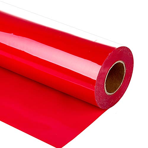 guangyintong Rolos HTV vermelhos de vinil de transferência de calor, 30,5 cm x 3 m de ferro vermelho