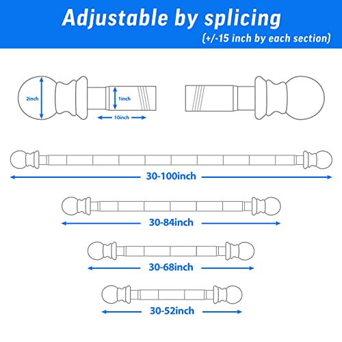 Curtain Rod, White Curtain Rod For Windows 48-84”,1 Inch Diameter Telescoping Curtain Rods With Modern White Style For Window Curtains, Bedroom, Living Room, Door… #TOP1