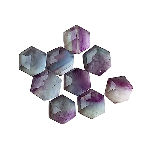 Fluorite en vrac hexagone de 6-7mm pour création de bijoux féminins