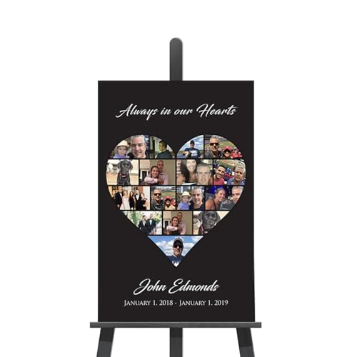 Funeral Poster Board, Collage Poster #1, 24"x36" Foam Board,