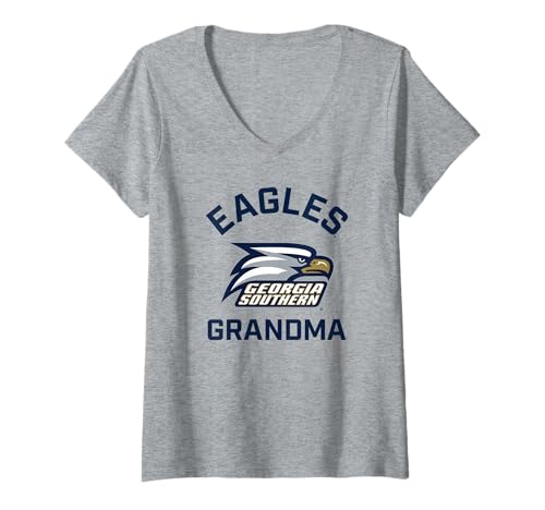Womens Georgia Southern University Eagles Arched Grandma V-Neck T-Shirt