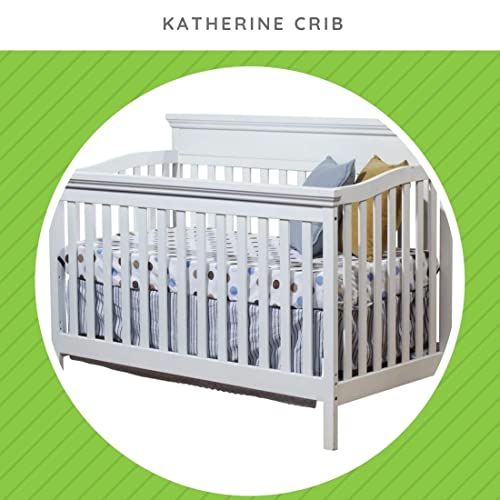 Image of Toddler Bed Safety Guard Rail for Sorelle Convertible Cribs - Solid Wood Rail for Convertible Crib to Toddler Bed Conversion - Safety Bed Rail for Children (Model #151, White)