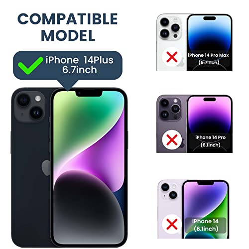 Coque iPhone 14 Plus Goton noire avec protège-écran et support