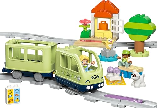 DUPLO Treno d’Avventura Interattivo - Giochi Didattici per Bambini e Bambine da 2 Anni in su - con 14 Binari, Mattoncini Multifunzione con Suoni e 4 Personaggi Giocattolo - Idea Regalo - 10427 - Lego - Immagine 8