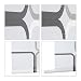 Relaxdays, Semitransparente, 100x240 cm Cortina de Ducha Square, A Cuadros, Soporte de...