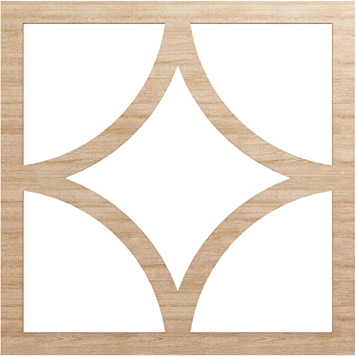 Ekena Millwork 20" OD x 12 3/4" ID x 1/4" T Statesman Wood Fretwork Pierced Ceiling Medallion, Alder