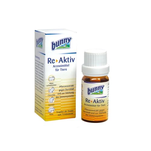 Bunny Nature RE-Aktiv Tropfen | 10 ml | Arzneimittel für Zwergkaninchen & Nager | Bei Verdauungsproblemen