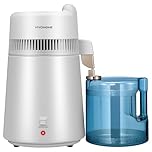 VIVOHOME Water Distiller Countertop 1.6 Gallon/6L 900W Distilled Water Machine with Smart Switch Purifier Filter for Home Office, White
