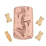 Moldes de Pascua, moldes 3D en forma de conejo, herramienta fácil de disolver para hacer velas, categoría accesorios de cocina, dulces para cupcakes, pasteles, jabón, pastel, herramienta de decoración