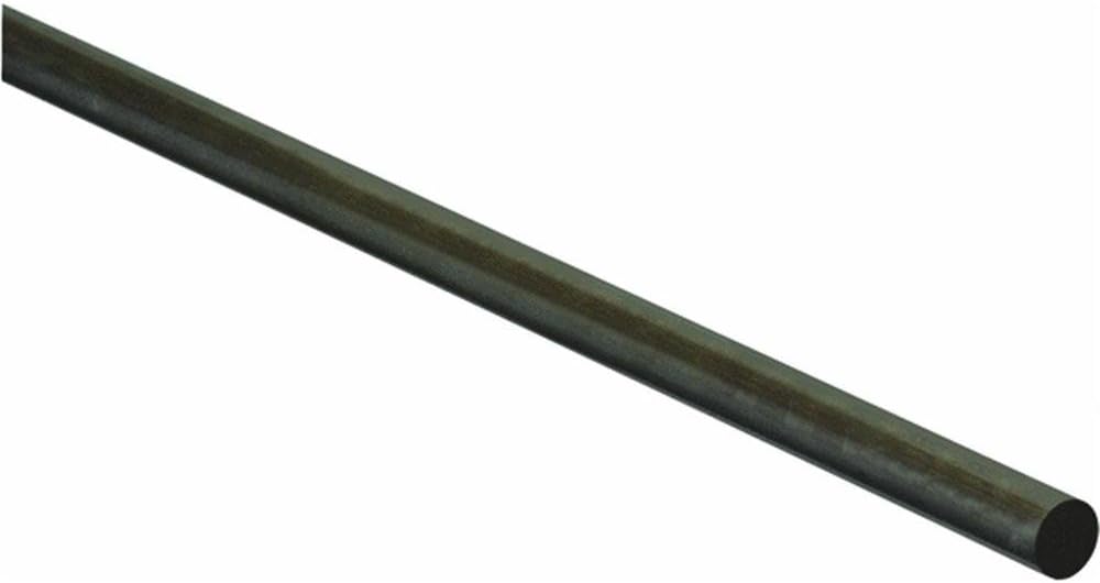 STANLEY National Hardware 4055BC Smooth Rod - 1/2 in. Dia x 36 in. Cold-Rolled Steel for Fencing, Rails & Frames