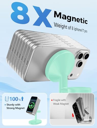 Station de charge sans fil 3 en 1 Hevanto couleur menthe pour chargeur Apple MagSafe