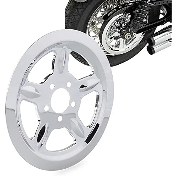 Niestandardowa chromowana osłona tylnego koła pasowego napędu pasowego dla Harley Sportster XL 04-19