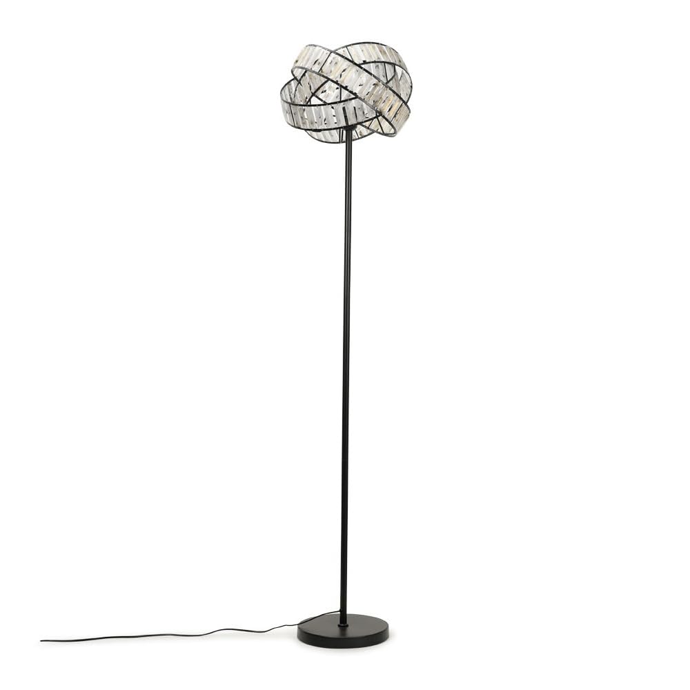 ValueLights | Acrylic Jewel Twist Chrome Floor Lamp with Tortoise Shell Lampshade Modern Bedside Living Room Light + LED Bulb | Floor Lamps & Torchieres, Home Décor & Improvement Essential