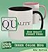 #uncircumcised - 11oz Ceramic Colored Handle and Inside Coffee Mug Cup, Black