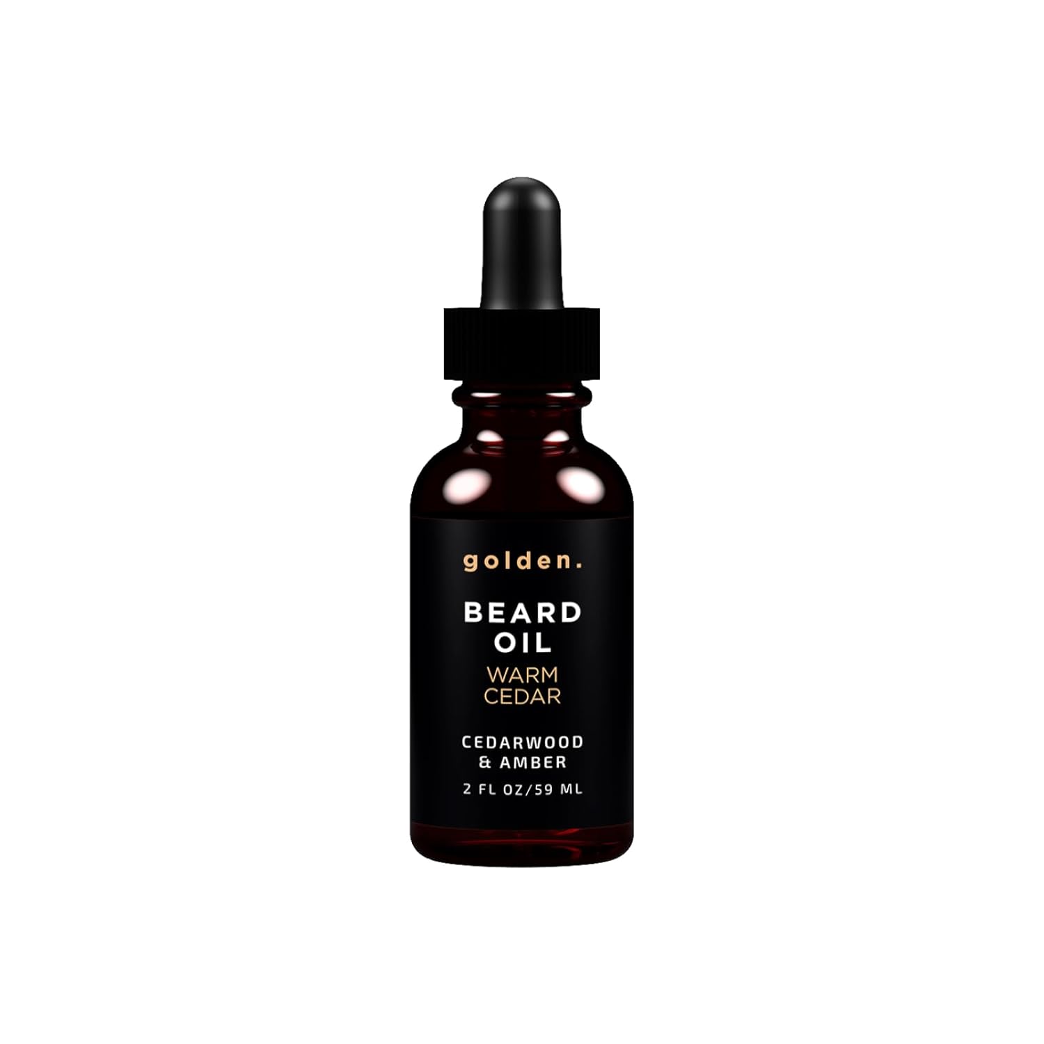 Golden Grooming Beard Oil for Men | Natural Growth Kit with Castor Oil, Jojoba Oil, and Olive Oil | Tames, Moisturizes & Styles | Warm Cedar Scent | 2oz