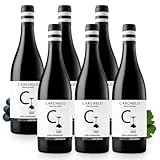 Carchelo 2023 | Vino Tinto Ecológico de Pueblo | 100% Monastrell | Crianza 5 Meses en Roble Francés | D.O.P. Jumilla | Certificado Vegano | 91 pts Suckling | 14% Vol | 6 botellas